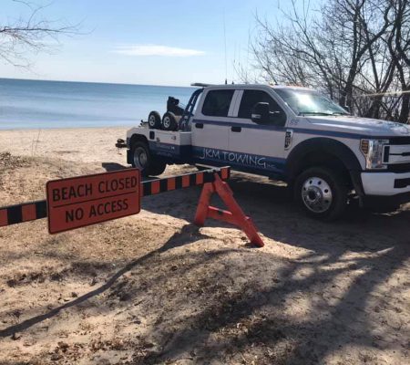 Tow truck by the beach in Burlington Tow truck by the beach in Burlington